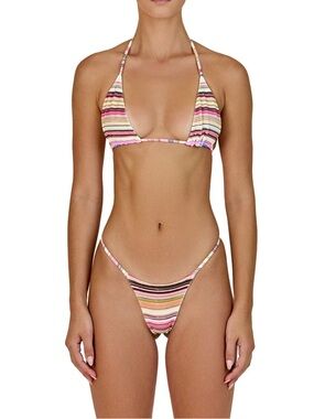 Striped Bamba Bikini Bottoms Thong